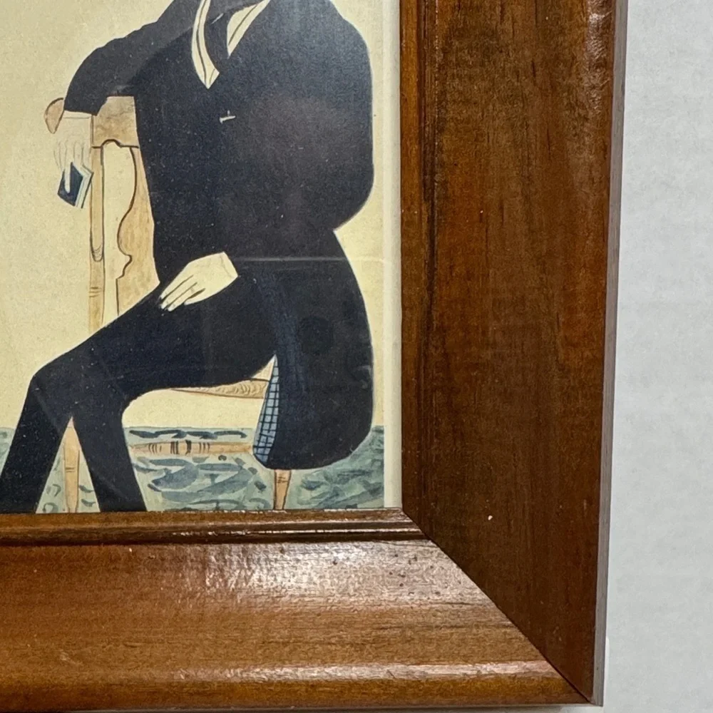 Mr. & Mrs. Eben Davis Print with Wood Frame by Eben P. Davis